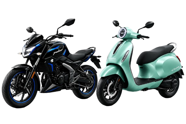 Bajaj Motorcycle and Chetak Electric Scooter