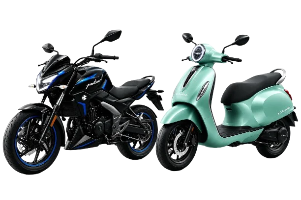 Bajaj Motorcycle and Chetak Electric Scooter